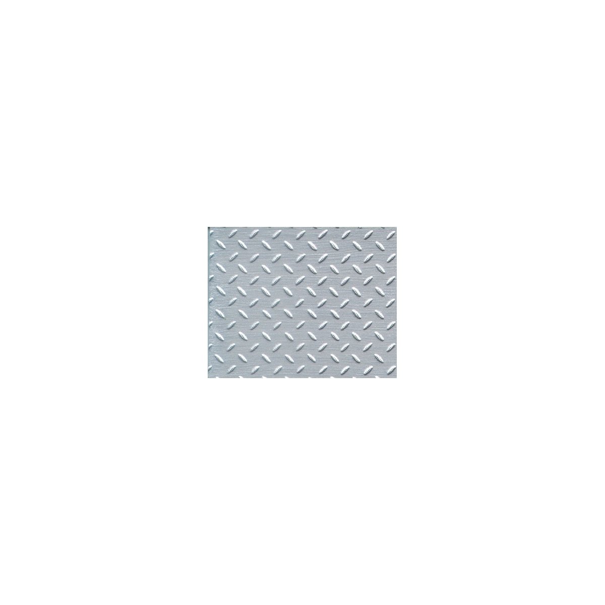 Patterned Sheets - Safety Tread - Single Diamond Plate - .020 x 7 x 12` pkg -- White - .125` Spacing, ALL, Plastruct Inc 91686