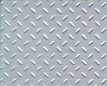 Patterned Sheets - Safety Tread - Single Diamond Plate - .020 x 7 x 12` pkg -- White - .125` Spacing, ALL, Plastruct Inc 91686