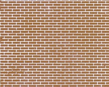 Patterned Sheets - Brick - .020 x 7 x 12` pkg(2) -- .187` Red Bricks, O, Plastruct Inc 91613