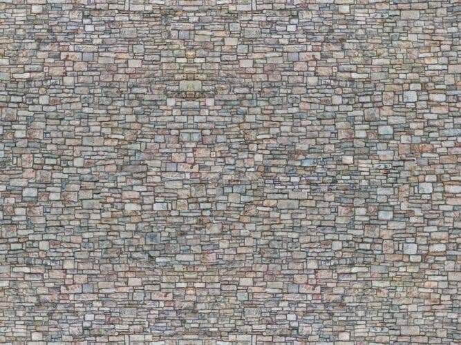 Printed Cardstock 3-D Texture Sheet -- Quarrystone Wall 9-13/16 x 4-15/16′ 25 x 12.5cm, N, Noch Gmbh & Co 56940