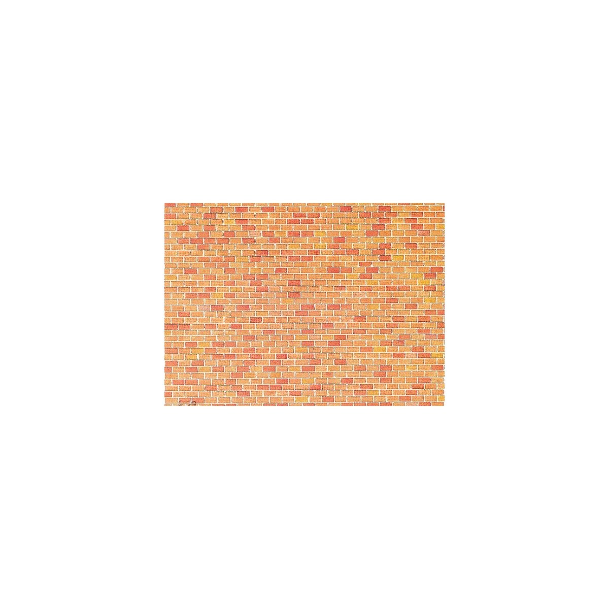 Embossed Panel Building Material Sheet -- Red Brick, HO, Faller Gmbh 170608