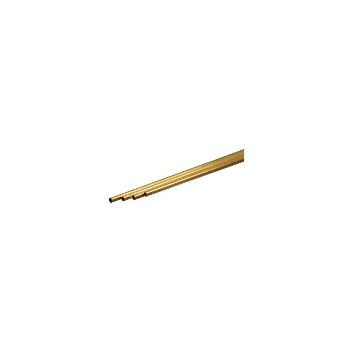 Round Brass Tube -- .06′ 1.5mm OD 0.225mm Wall x 300mm Long pkg(4), ALL, K & S Engineering 9831