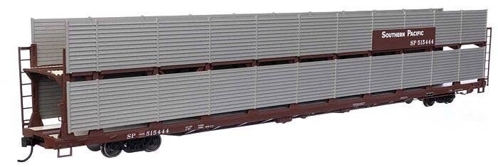 89′ Flatcar w/Bi-Level Shielded Auto Rack - Ready to Run -- Southern Pacific(TM) Rack / Flatcar 515444, HO, 8128