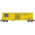 ACF 50`6` Outside-Braced Sliding-Door Boxcar - Ready to Run - Silver Series -- Apalachicola Northern 5219 (yellow, blue, Port St