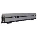 89′ Flatcar w/Bi-Level Shielded Auto Rack - Ready to Run -- Norfolk & Western Rack & Flatcar 412042, HO, 8123