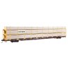 89′ Flatcar w/Tri-Level Shielded Auto Rack - Ready to Run -- Southern 962132, HO, 8324