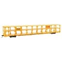 89′ Flatcar w/Tri-Level Open Auto Rack - Ready to Run -- St. Louis - San Francisco Rack Trailer-Train Flatcar 913623 , HO, 82