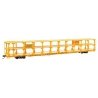 89′ Flatcar w/Tri-Level Open Auto Rack - Ready to Run -- St. Louis - San Francisco Rack Trailer-Train Flatcar 913623 , HO, 82