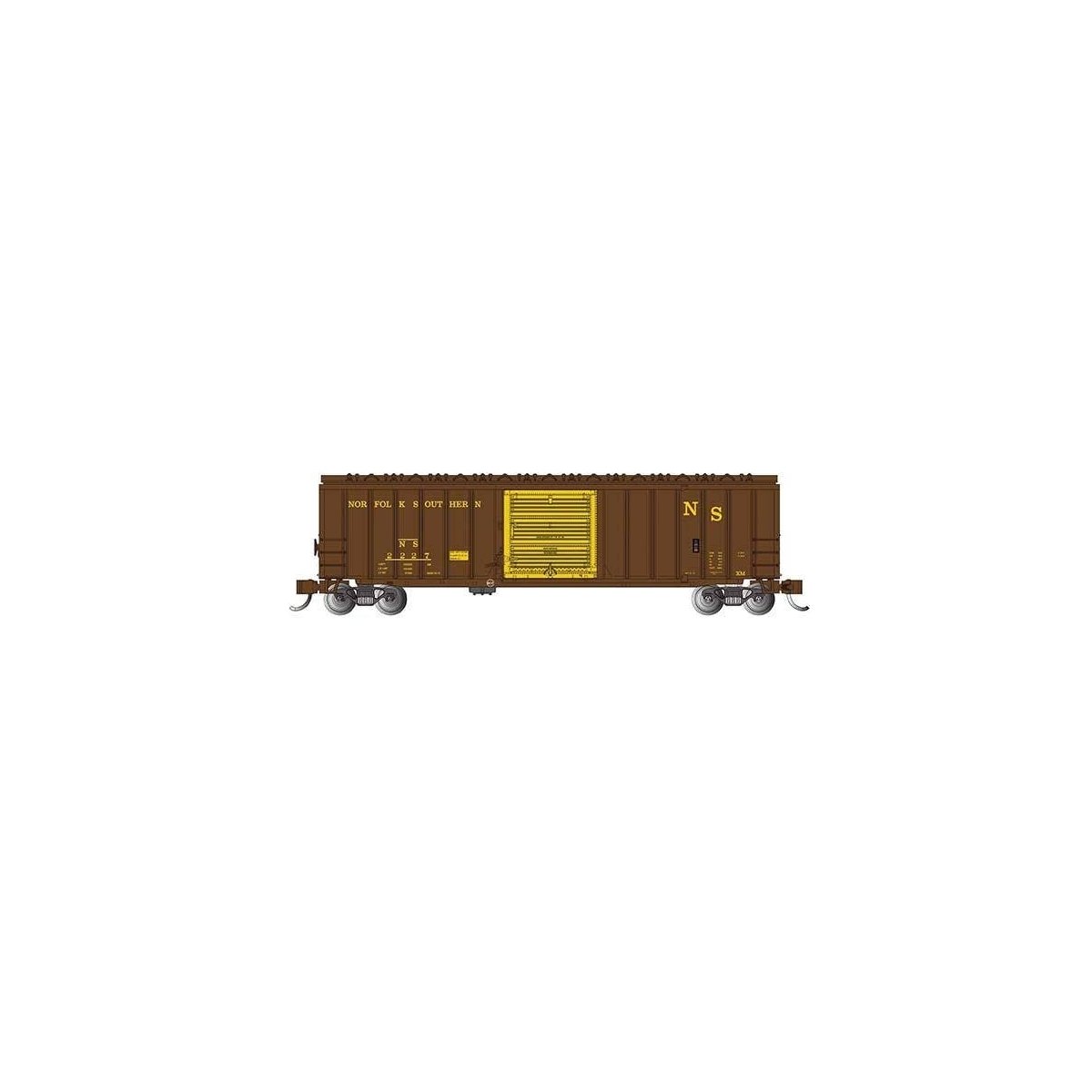 ACF 50′6′ Outside-Braced Sliding-Door Boxcar - Ready to Run - Silver Series -- Original Norfolk Southern 2227 (Boxcar Red, y