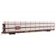 89′ Flatcar w/Tri-Level Shielded Auto Rack - Ready to Run -- Milwaukee Road 801598, TTKX Flatcar (brown), HO, 8319