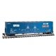 Evans 53Õ Double-Plug-Door Boxcar - Ready to Run -- Tropicana 13081 (blue, orange, white)