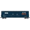 Evans 53Õ Double-Plug-Door Boxcar - Ready to Run -- Tropicana 13088 (blue, orange, white)