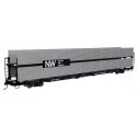 89′ Flatcar w/Bi-Level Shielded Auto Rack - Ready to Run -- Norfolk & Western Rack & Flatcar 412053, HO, 8124