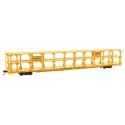89′ Flatcar w/Tri-Level Open Auto Rack - Ready to Run -- St. Louis - San Francisco Rack Trailer-Train Flatcar 913614 , HO, 82