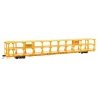 89′ Flatcar w/Tri-Level Open Auto Rack - Ready to Run -- St. Louis - San Francisco Rack Trailer-Train Flatcar 913614 , HO, 82