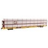 89′ Flatcar w/Tri-Level Shielded Auto Rack - Ready to Run -- Conrail 850271, TTKX Flatcar (yellow), HO, WalthersMainline 8310