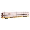 89′ Flatcar w/Tri-Level Shielded Auto Rack - Ready to Run -- Conrail 850282, TTKX Flatcar (yellow), HO, WalthersMainline 8311