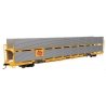89′ Flatcar w/Bi-Level Shielded Auto Rack - Ready to Run -- Milwaukee Road Rack / Trailer-Train Flatc, HO, WalthersMainline 81