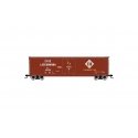 50′ Plug-Door Boxcar w/Roofwalk - Ready to Run -- Erie Lackawanna 68360 (Boxcar Red, white, Cushion Car Markings), HO, Rivaros