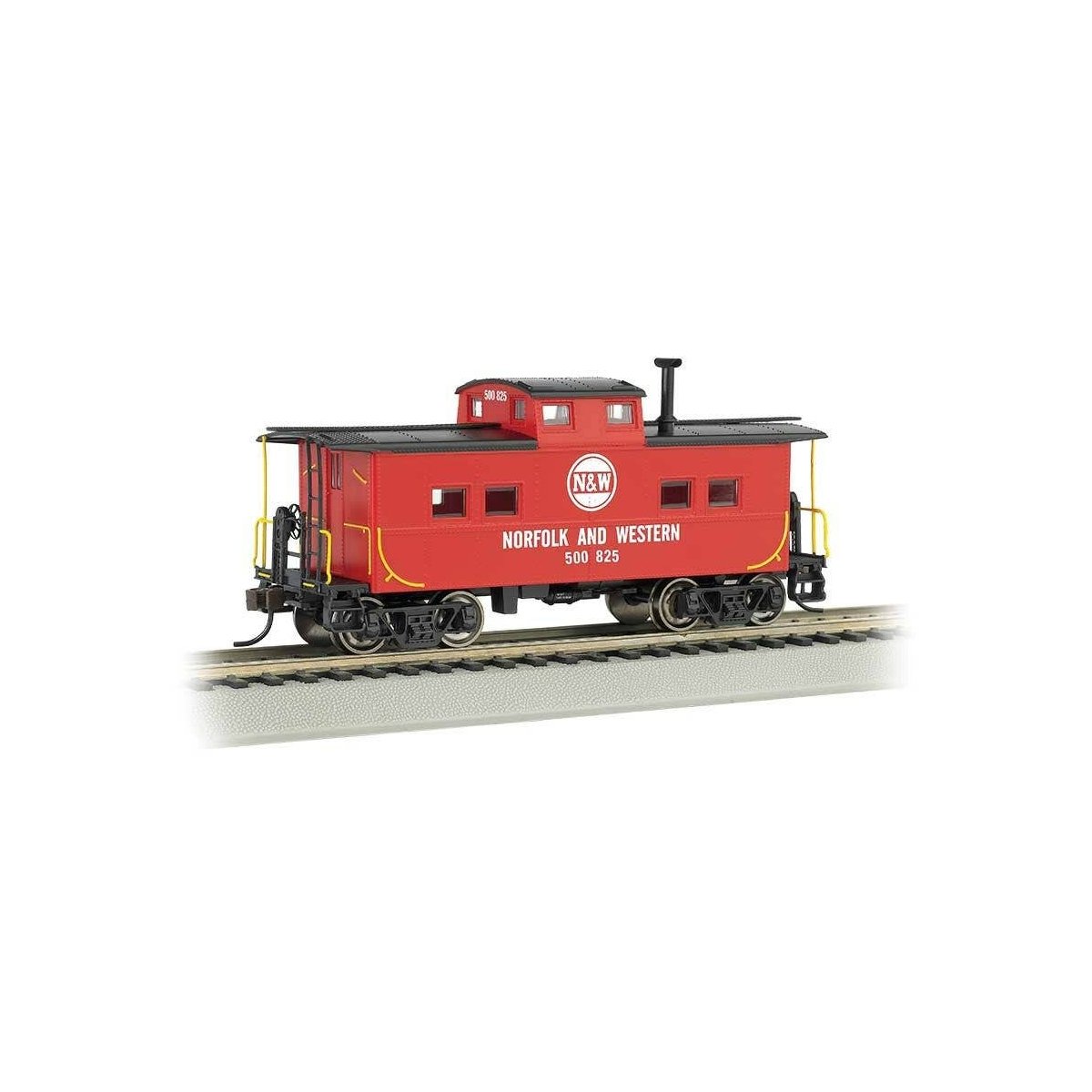 Northeast-Style Steel Cupola Caboose - Ready to Run - Silver Series(R) -- Norfolk & Western 557707 (red)
