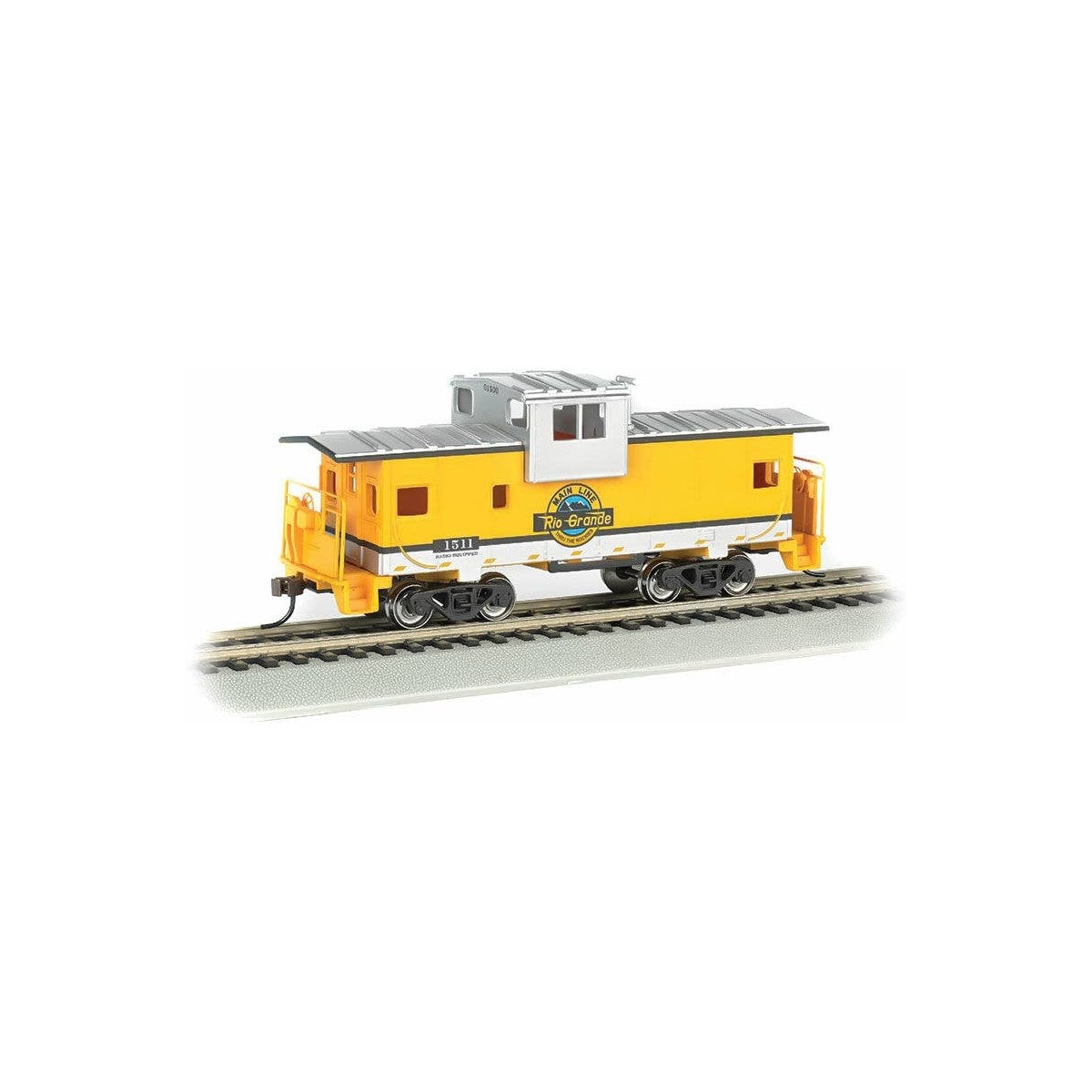 36′ Wide-Vision Caboose - Ready to Run - Silver Series(R) -- Denver & Rio Grande Western 1511 (Aspen Gold, silver)