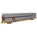 89′ Flatcar w/Bi-Level Shielded Auto Rack - Ready to Run -- Conrail Rack / Trailer-Train Flatcar TTBX, HO, WalthersMainline 81