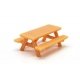 Picnic Tables -- Unpainted 3D Printed Parts pkg(5), HO, ALL SCALE MINIATURES 870988