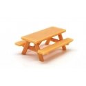 Picnic Tables -- Unpainted 3D Printed Parts pkg(5), HO, ALL SCALE MINIATURES 870988