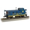 Slanted Offset-Cupola Caboose - Ready to Run -- Norfolk & Western 562832 (blue, yellow)
