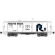 International Car Bay Window Caboose Phase 4 - Ready to Run -- Rock Island 17112 (white, black, blue, Route Rock Slogan)