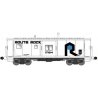 International Car Bay Window Caboose Phase 4 - Ready to Run -- Rock Island 17112 (white, black, blue, Route Rock Slogan)