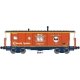International Car Bay Window Caboose Phase 4 - Ready to Run -- Chessie B&O 903758 (orange, black, yellow, Handle With Care Sloga