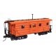 Milwaukee Road Ribside Caboose -- Mlwaukee Road 01804 (orange, maroon Includes Coal Stove)