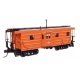 Milwaukee Road Rib Sided Caboose -- Milwaukee Road 991875 (orange, black oil stove)
