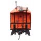 Milwaukee Road Ribside Caboose -- Mlwaukee Road 01804 (orange, maroon Includes Coal Stove)