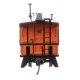 Milwaukee Road Rib Sided Caboose -- Milwaukee Road 991875 (orange, black oil stove)