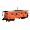 Milwaukee Road Rib Sided Caboose -- Milwaukee Road 991898 (orange, black oil stove), HO, WalthersProto 103656