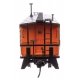 Milwaukee Road Rib Sided Caboose -- Milwaukee Road 991898 (orange, black oil stove)