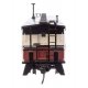 Milwaukee Road Rib Sided Caboose -- St. Maries River Railroad 996 (red, white, black oil stove)