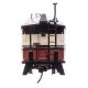 Milwaukee Road Rib Sided Caboose -- St. Maries River Railroad 996 (red, white, black oil stove)