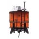 Milwaukee Road Rib Sided Caboose -- Milwaukee Road 991898 (orange, black oil stove)