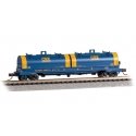 55′ Coil Car with Round Hoods and Load - Ready to Run -- CSX 496172 (blue, yellow hood ends, yellow conspicuity marks), N, Bac