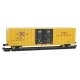 60′ Rib-Side, Double-Plug-Door High-Cube Boxcar - Ready to Run -- TTX RBOX 667028 (yellow, black Red TTX Logo)