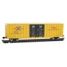 60′ Rib-Side, Double-Plug-Door High-Cube Boxcar - Ready to Run -- TTX RBOX 667028 (yellow, black Red TTX Logo)