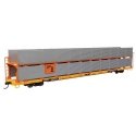 89′ Flatcar w/Bi-Level Shielded Auto Rack - Ready to Run -- Illinois Central Gulf Rack / Trailer-Trai, HO, WalthersMainline 81