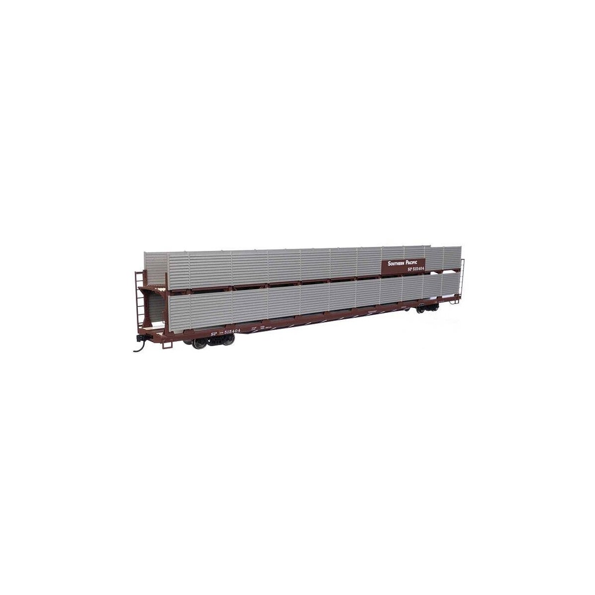 89′ Flatcar w/Bi-Level Shielded Auto Rack - Ready to Run -- Southern Pacific(TM) Rack / Flatcar 51540, HO, WalthersMainline 81