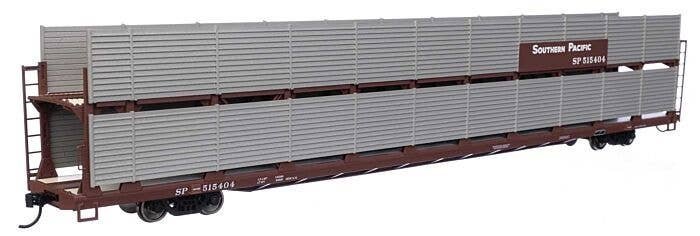 89′ Flatcar w/Bi-Level Shielded Auto Rack - Ready to Run -- Southern Pacific(TM) Rack / Flatcar 51540, HO, WalthersMainline 81