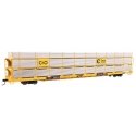 89′ Flatcar w/Tri-Level Shielded Auto Rack - Ready to Run -- Chesapeake & Ohio 850470, TTKX Flatcar (, HO, WalthersMainline 83