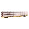 89′ Flatcar w/Tri-Level Shielded Auto Rack - Ready to Run -- Conrail 850271, TTKX Flatcar (yellow), HO, WalthersMainline 8310