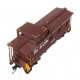 30′ GTW Style Wood Caboose with Offset Coupola - Ready To Run -- Denver & Rio Grande Western(TM) 01148